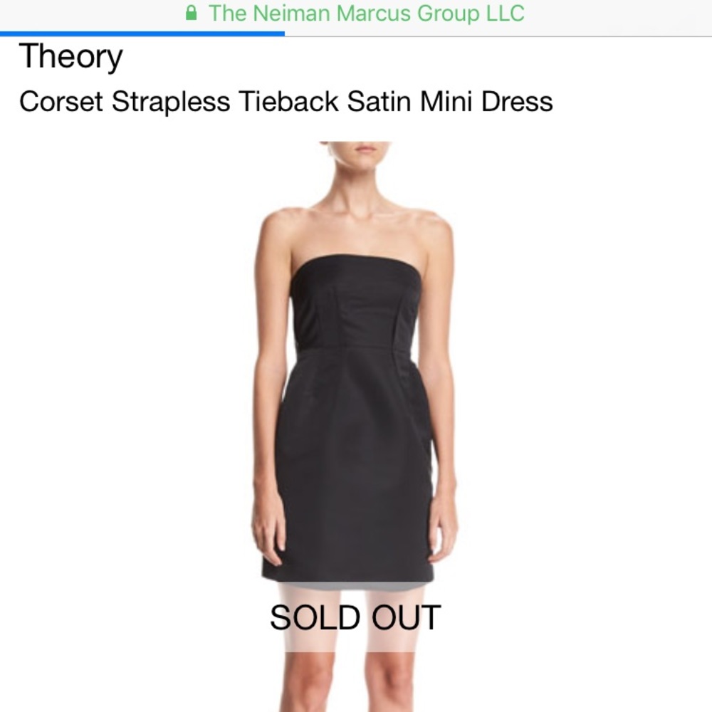 Theory Date Night bow dress, little black dress